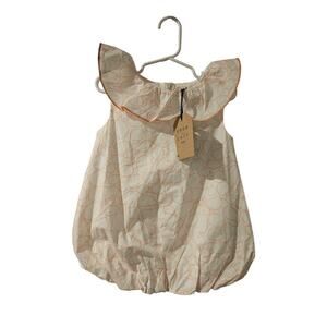 Coco Au Lait‎ White Orange Bertha Collar Balloon Skirt Size 2T NWT